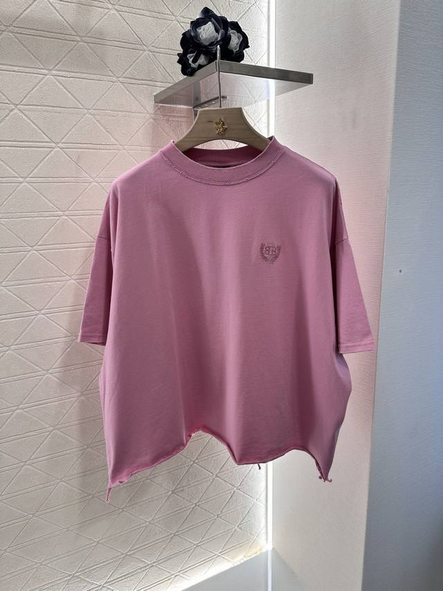 Balenciag*2025 New Arrival Round Neck Hole Print Custom Yb 100% Cotton Material