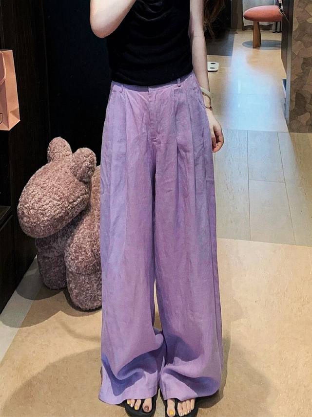 Ultra-Popular 100% Linen Pants! Straight-Leg, Slim-Fit, Heavy-Duty, Meticulously