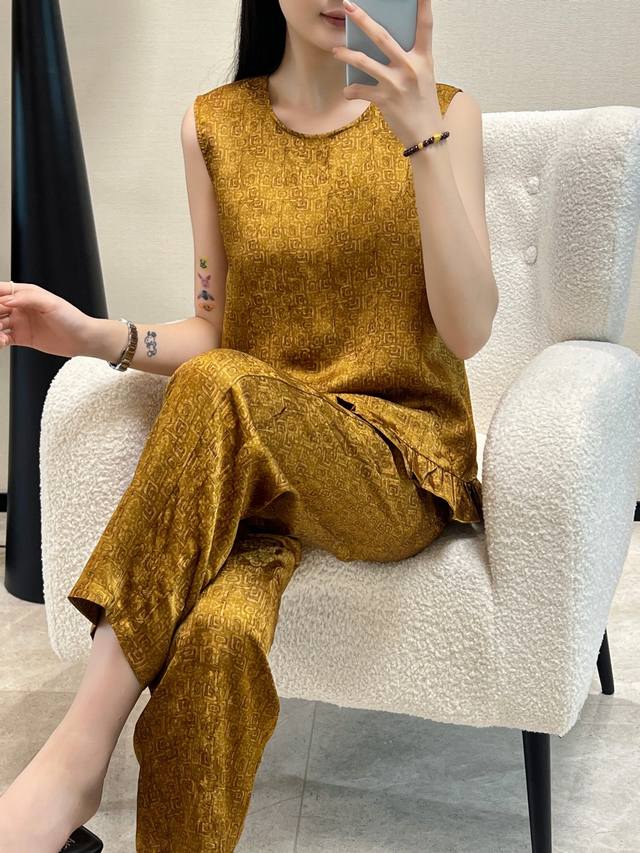 New Arrival Silk-Blend Chiffon Set, S Xl