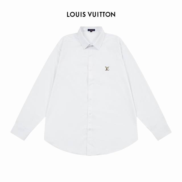 Lv Louis Vuitton Four-Season Edition Official Logo Design Long-Sleeve Shirt Cust