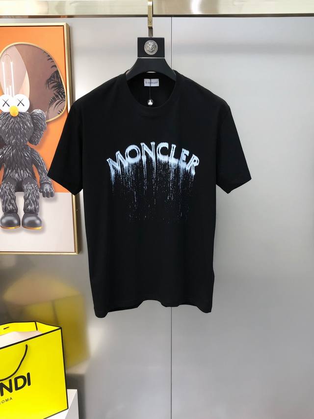 M*Ncler 2025 Spring/Summer New Arrival Men's Round Neck Short-Sleeve T-Shirt - A