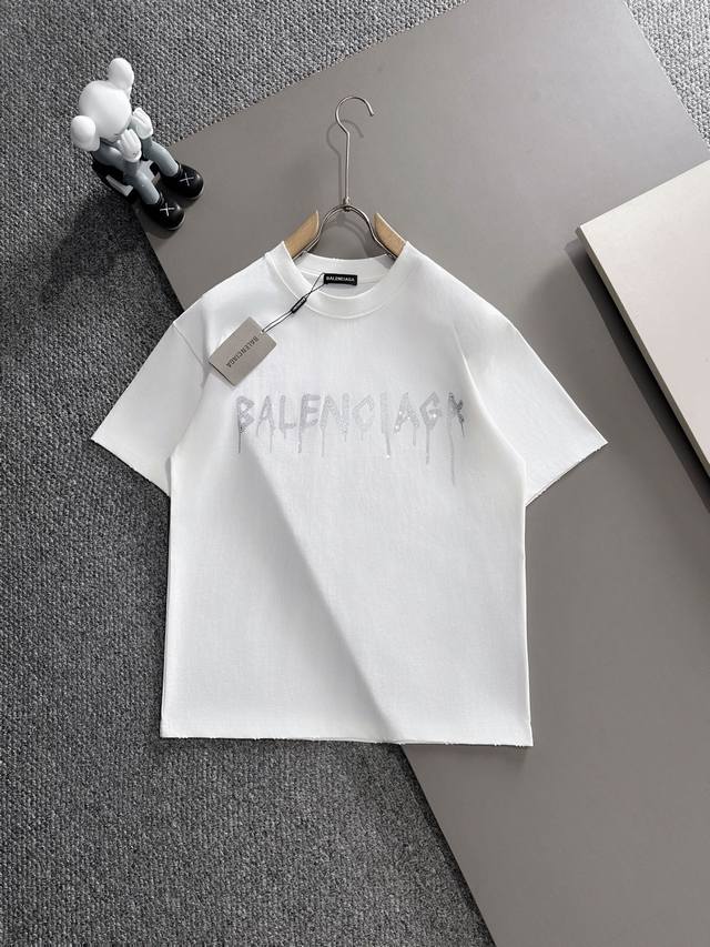Balenciaga 25Ss New Men's Round Neck Short-Sleeve T-Shirt High Version High Qual
