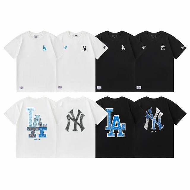 Style Number 615 New Era Mlb Logo Printed Round Neck Short-Sleeve T-Shirt, Unise