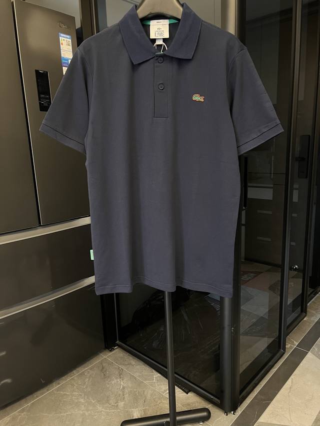 High-End Replica Lacoste Crocodile Classic Chest Small Logo Embroidered Polo Shi