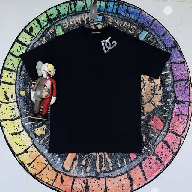 Dolce & Gabbana ] Fw Short-Sleeve T-Shirt Dolce & Gabbana Hand-Painted Logo Shor