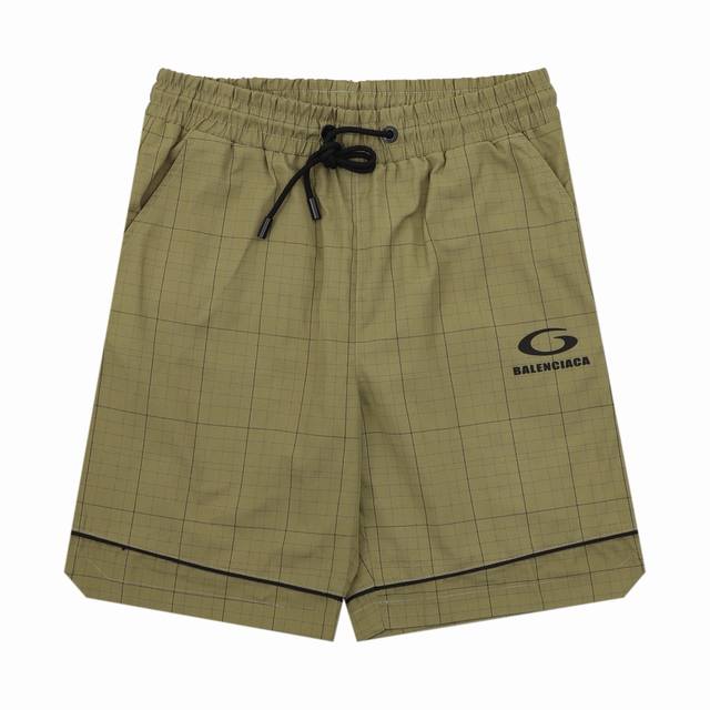 Balenciaga Parisian House Checkered Letter Embroidered Shorts Size: Xs-L