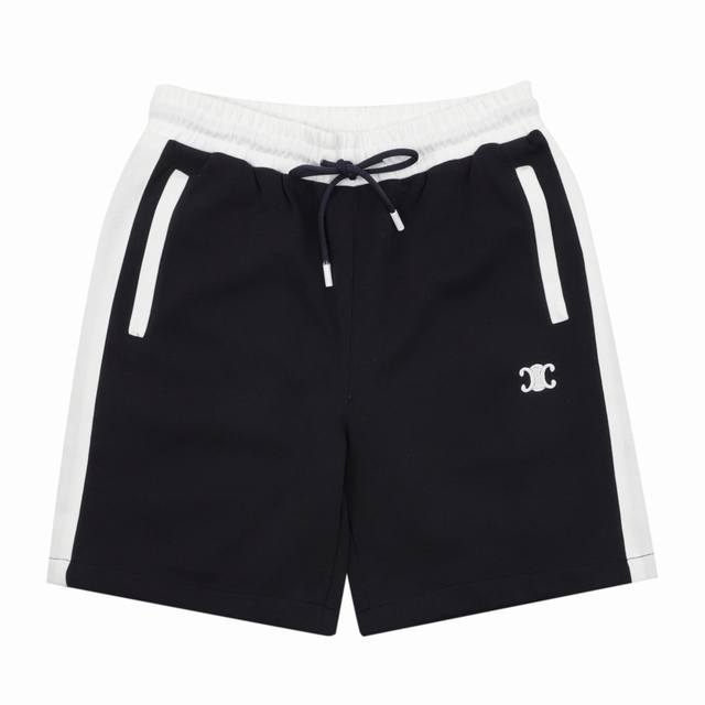Celine Celine Arc De Triomphe Letter Embroidered Shorts Size: Xs-L