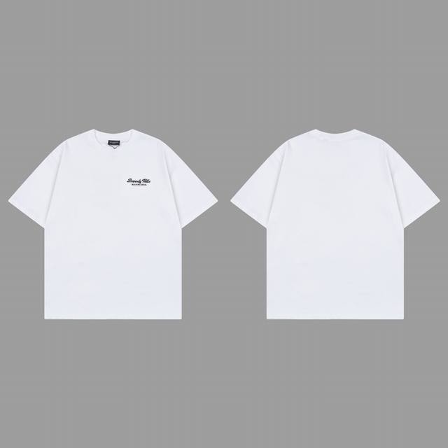 Balenciaga Paris 25Ss Chest Small Balenciaga Logo Embroidered Short-Sleeve T-Shi