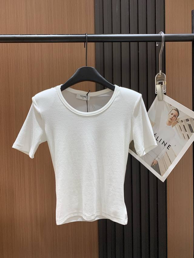 Celine 2025 New Edition Short-Sleeve Top The Summer Eye-Catching Must-Have Is He