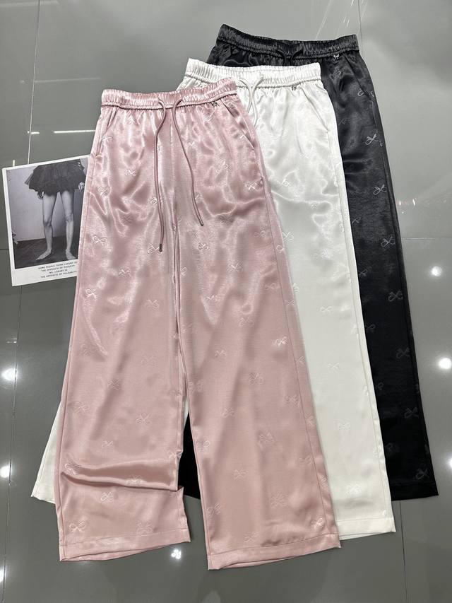 Miu Miu New Elastic Waist Acetate Drape Pants. Soft And Delicate Fabric With A B