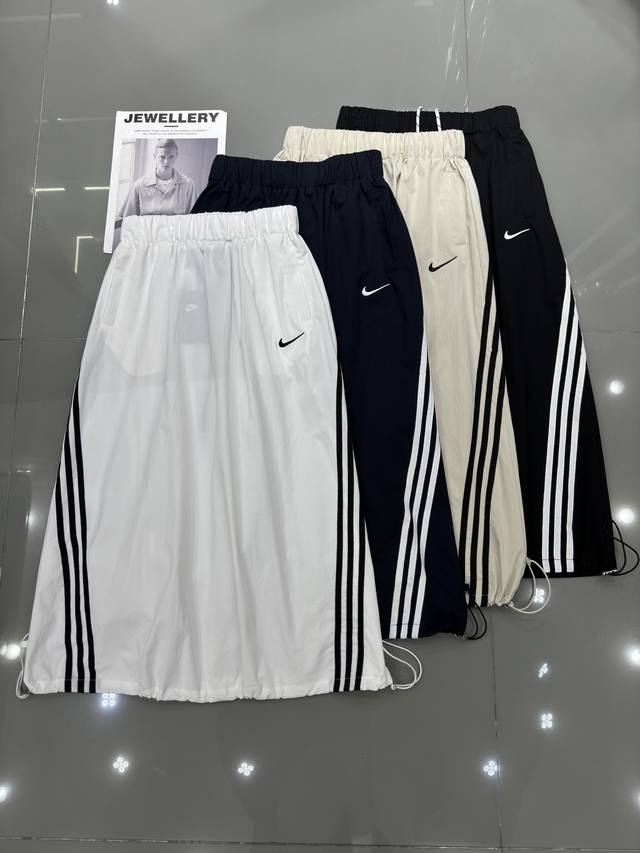 Nike New Three-Stripe Skirt Summer Lightweight Fabric Adjustable Hemline Excelle