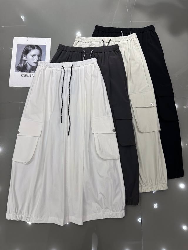 Balenciaga Paris New Arrival Double Pocket Casual Workwear Skirt With Diagonal T