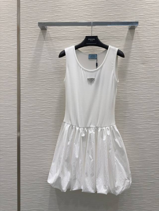 Prad * 2025Ss New Arrival Tank Dress - Stylish And Understated, Elegant And Luxu