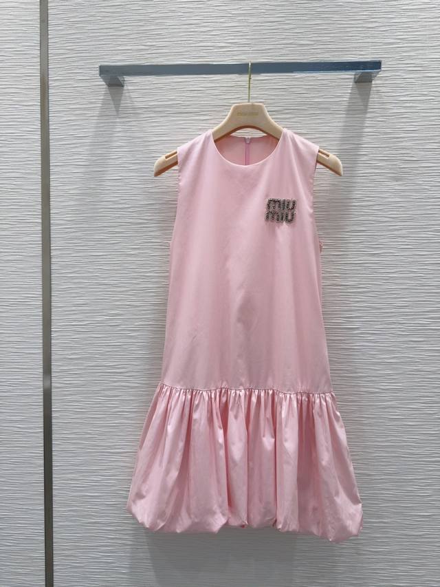 Miu Mi* 2025Ss New Tank Dress Fashionable And Understated, Elegant And Luxurious