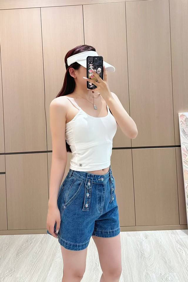 Celin* 25Ss Spring/Summer New Arrival Logo Micro-Embellished Strapless Tank Top