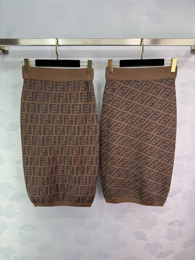 Fend* 2025 Spring/Summer New Collection! Jacquard Knit Skirt! Custom-Made Cotton