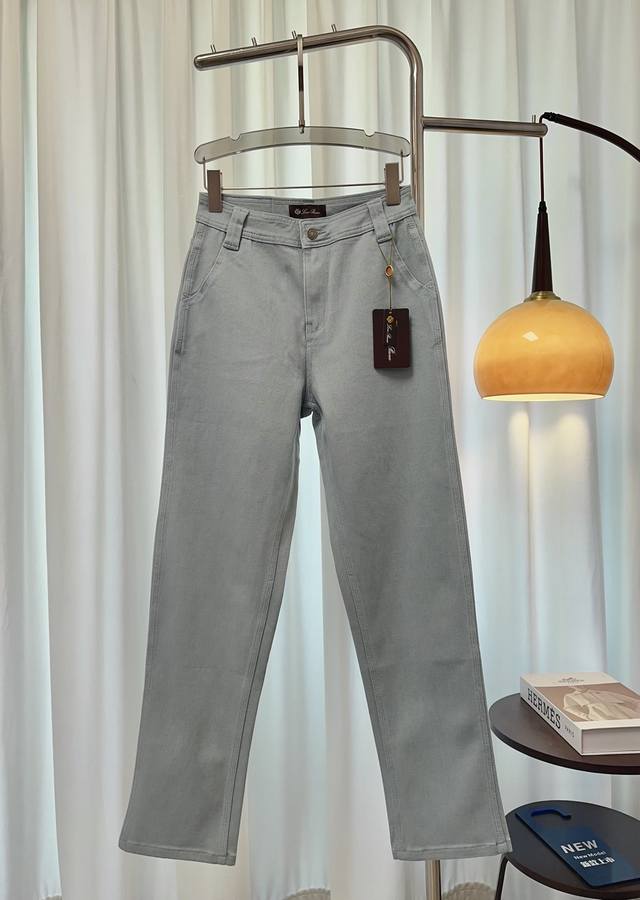 Lor** New Runway-Style Denim Pants Dad Pants Custom-Made Four-Way Stretch Denim