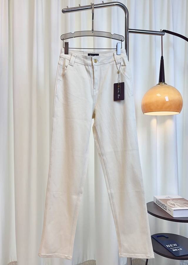 Lor**New Runway-Style Denim Pants, Dad Pants, Custom-Woven Four-Way Stretch Deni