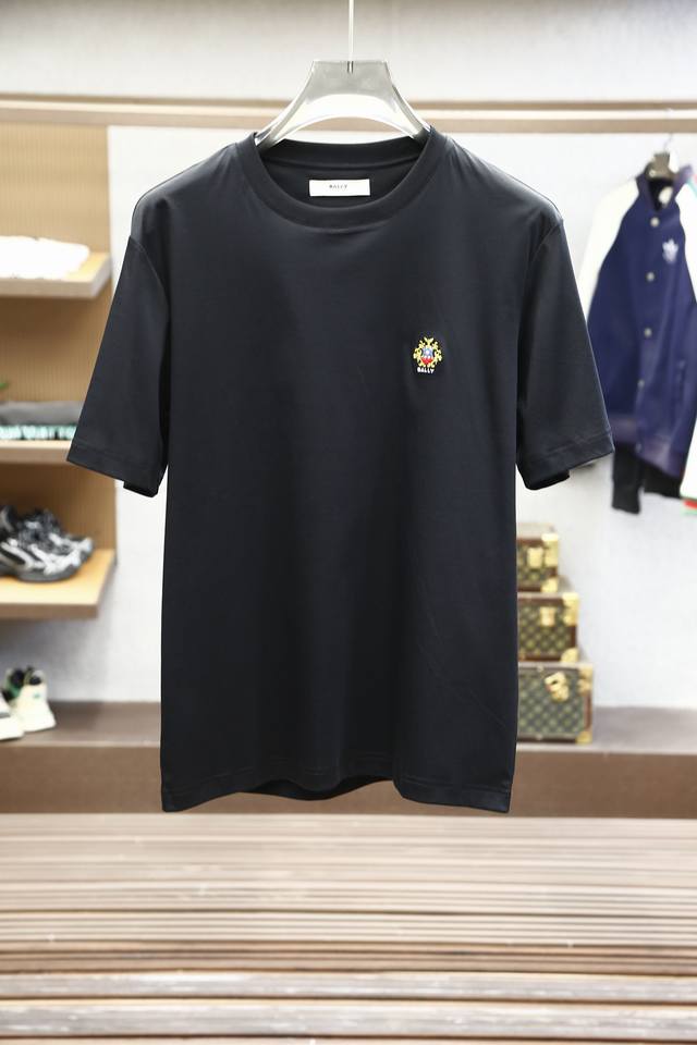 2025 Spring/Summer New Arrival Bally Men's Round Neck Short-Sleeve T-Shirt With