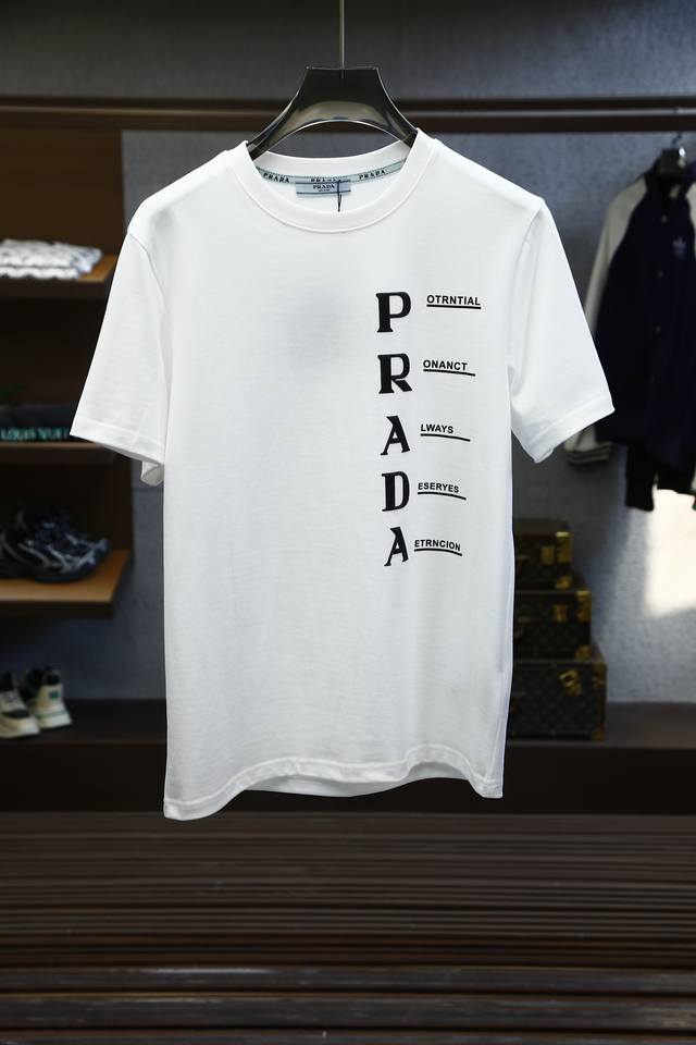Prada 2025 Summer New Arrival Men's And Women's Short-Sleeve T-Shirt! Custom-Mad