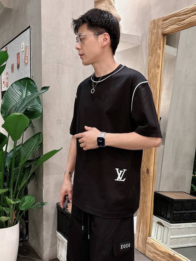 Lv 2025 Spring/Summer New Arrival Exclusive Store Latest Short-Sleeve Round-Neck