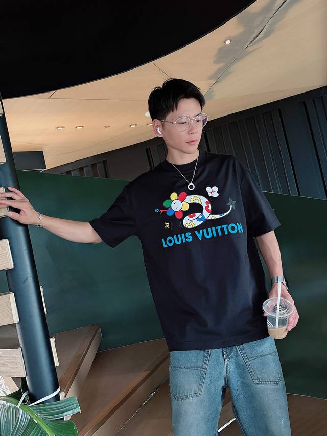 Lv 2025 Spring/Summer New Arrival Exclusive Store Latest Short-Sleeve Round Neck