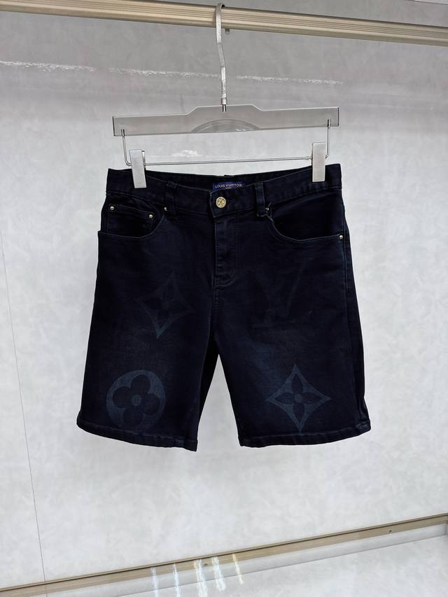 Lv 25S New Arrival Trendy Men's Casual Denim Shorts, High-End European-Style Ori