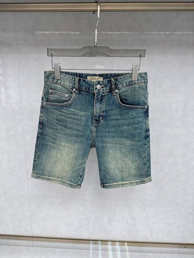 Burberry 25S New Men's Fashionable Casual Denim Shorts, High-End European Editio
