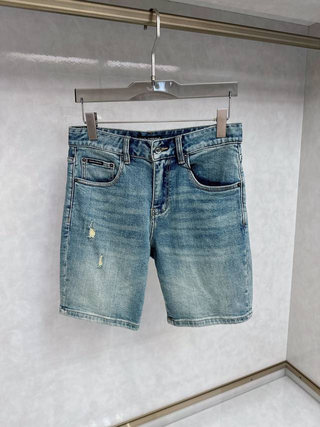 Dg 25S New Men's Fashionable Casual Denim Shorts, High-End European Style, Trend