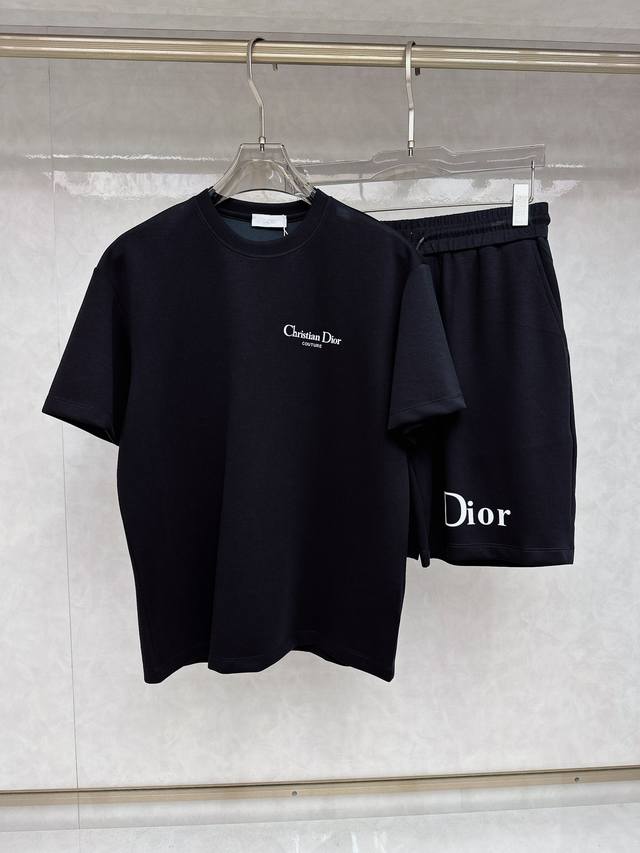 Dior 2025Ss Spring/Summer New Short-Sleeve Set, Unisex. Excellent Fit, Sizes M-3