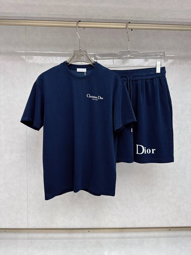 Dior 2025Ss Spring/Summer New Short-Sleeve Set, Unisex. Excellent Fit, Sizes M-3