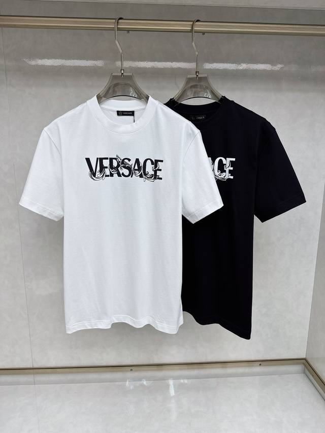 Versace 2025 Early Spring New Arrival Unisex Short-Sleeve T-Shirt! Custom-Made E