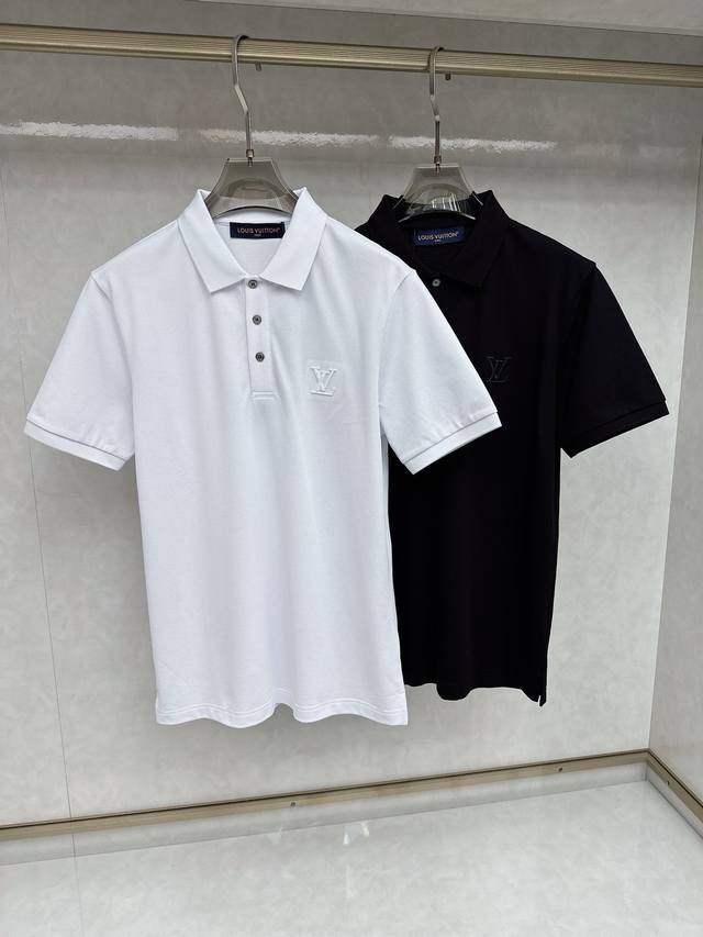 Lv 2025 Spring/Summer New Polo Collar Short-Sleeve Series. Made From Premium Sil