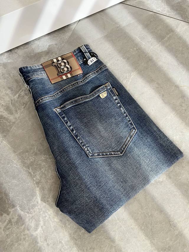 Burberry 2025 Early Spring New Arrival Men's High-End Casual Denim Pants! For Bu