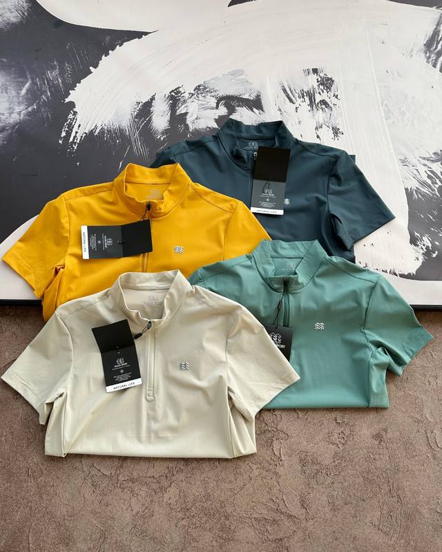 New 1:1 Perfect Replica Kolonsport Kolon Half Zip Casual Short-Sleeved Half Zipp