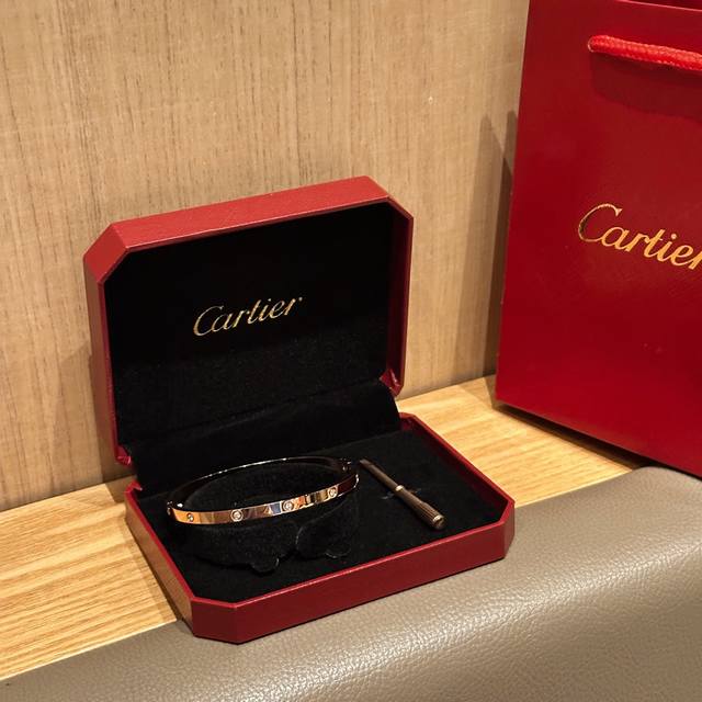 Cartier Narrow Version 10 Diamond Love Couple Bracelet The Original Open Mold Ad