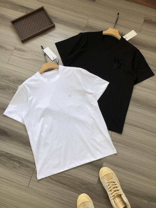 sacai X Wtaps Joint Model Ss25 Letter Logo Flocking Print S Embroidery Men's