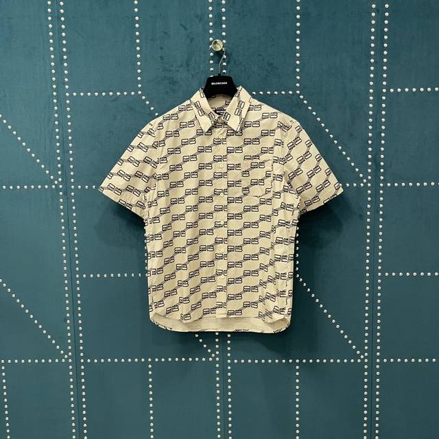 Balenciaga Blcg 25Ss New Standard Double B Monogram Short-Sleeved Shirt A Must-H