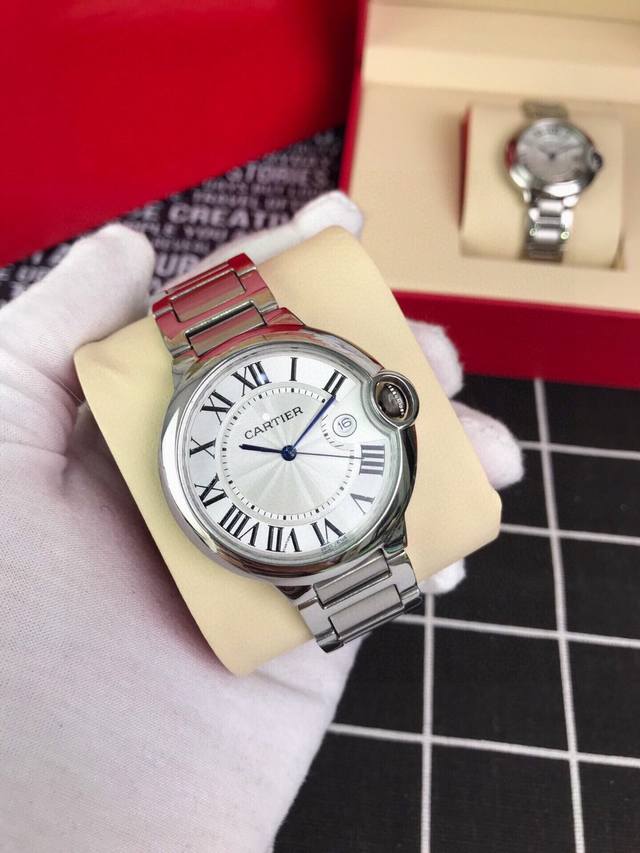 Spot Single Batch Cartier Couple Quartz Version Top Grade Men's 42Mm Women's 33M