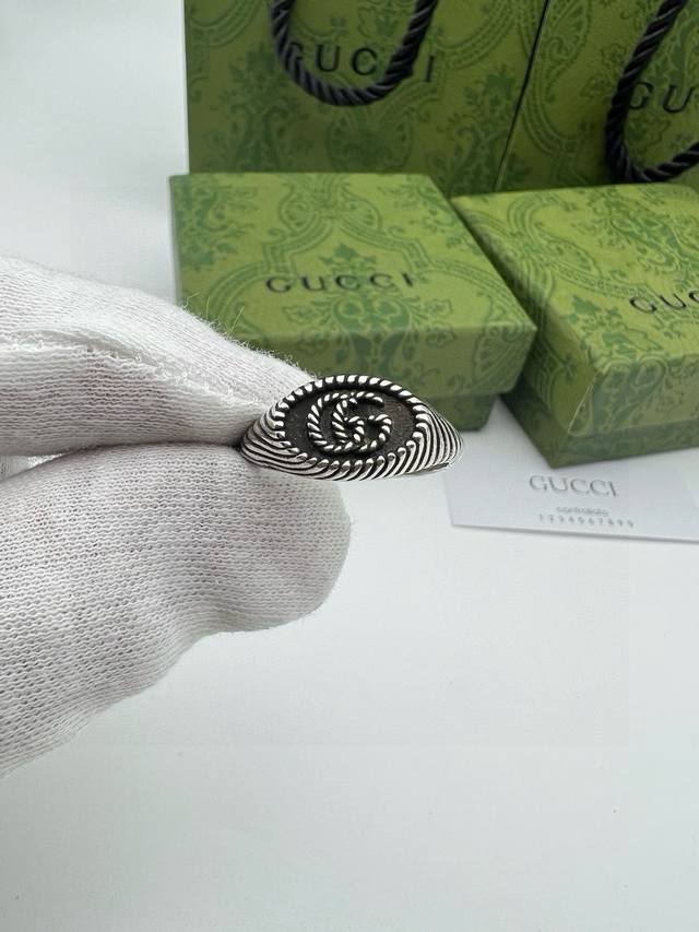 gucci Oval Double G Ring Thai Silver Version The Unique Texture And Color Mak