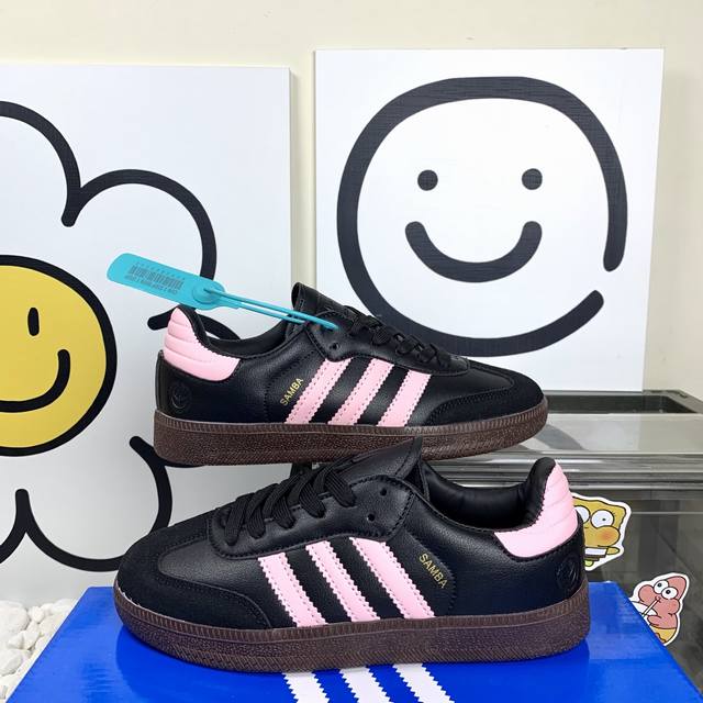 German Training Hy009 Black Pink Adidas Originals Samba Og Easy-Feeling Low-Top