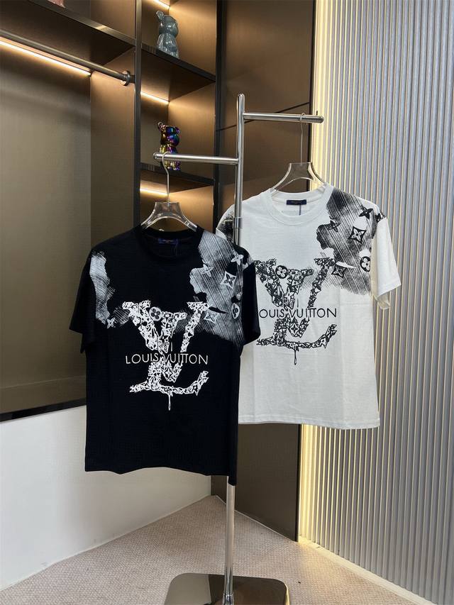 louis Vuitton Louis Vuitton 2025Ss Ink-Splashed Embroidery Letters Couple Cas