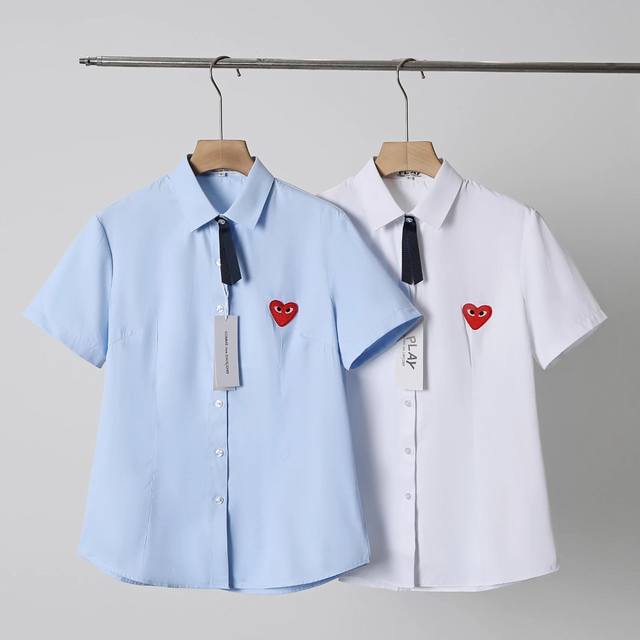 play Kawakubo Rei Pure Cotton Shirt Ladies New Summer White Short-Sleeved Pro