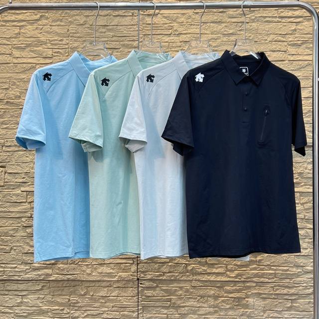 For Descente 25Ss New Summer Men's Outdoor Short-Sleeved T-Shirt Polo Shirt Lase