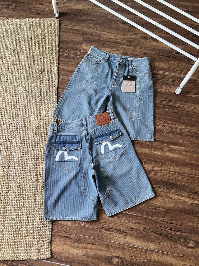 evisu2025 Men's Seagull Print Denim Shorts Are On Sale At G.Com For 1700+. Th