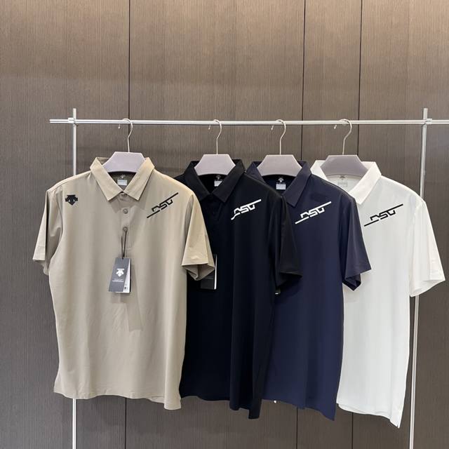 t Very Cold 25 Descente Four-Color New Large Letter Logo Short-Sleeved Polo S