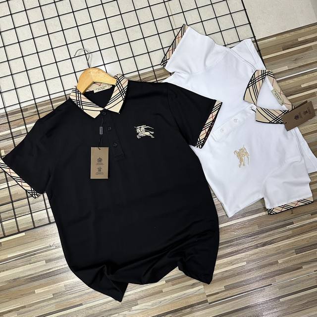 Heavy Embroidery 2025 New Burberry Burberry Horse Chest Embroidered Small Logo T
