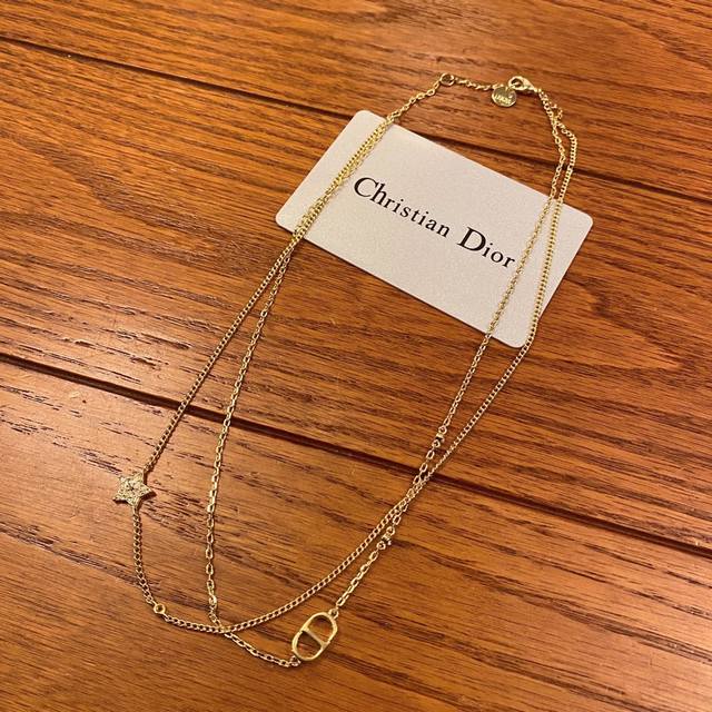 dior New Fairy Necklace Cd Double-Layer Necklace Can Be Salty Or Sweet, It Is