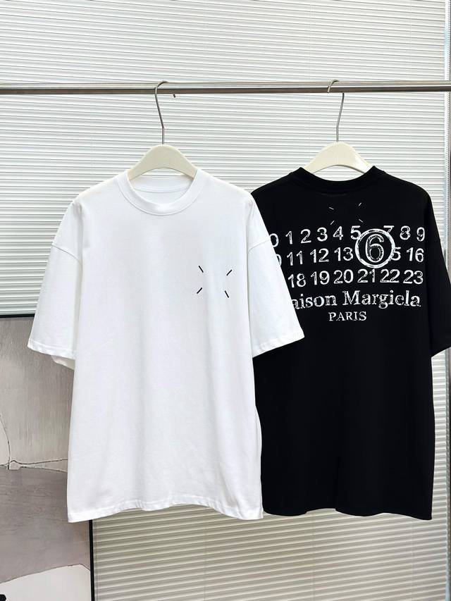 maison Margiela Mm6 Summer Distressed Letter Short-Sleeved T-Shirt For Men An