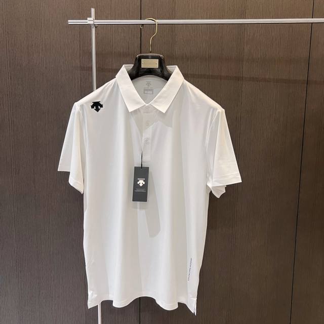 t Very Cool 25 Summer Descente New Vertical Letter Polo Shirt Short Sleeve Su